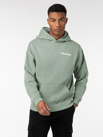 Sublevel Sweatshirt 'Worldwide' in Groen: voorkant