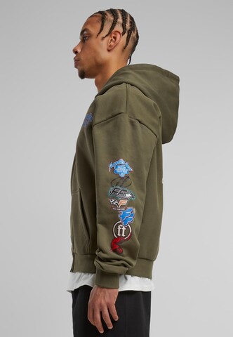 Forgotten Faces Sweat jacket 'Courage Defines' in Green