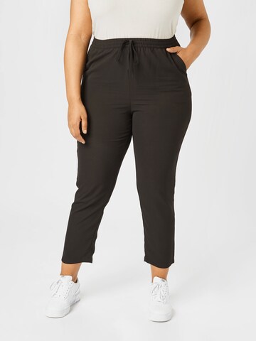 ONLY Carmakoma Loosefit Broek 'LUXINA' in Zwart: voorkant