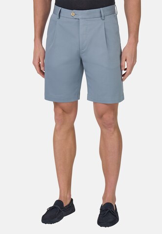 Loosefit Pantalon à plis Boggi Milano en bleu : devant