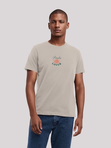 T-Shirt 'Pasta Lover' F4NT4STIC en beige : devant