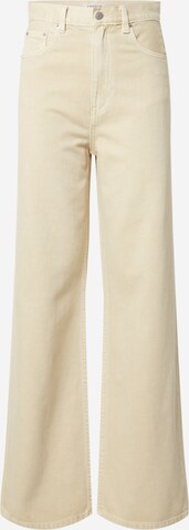EDITED Wide leg Jeans 'Avery' i beige: framsida