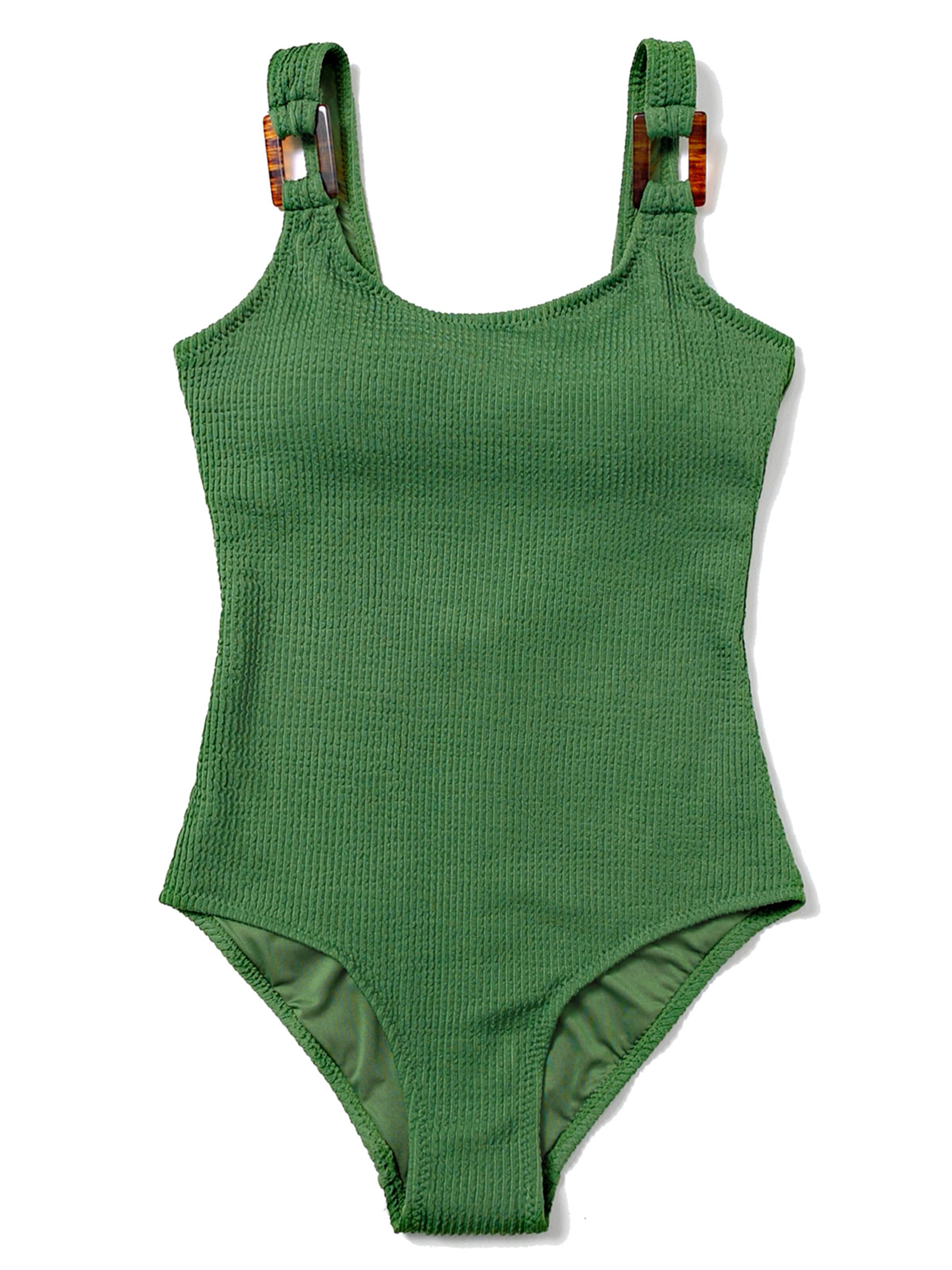 BONVERANO Classic Swimsuit in Green: front