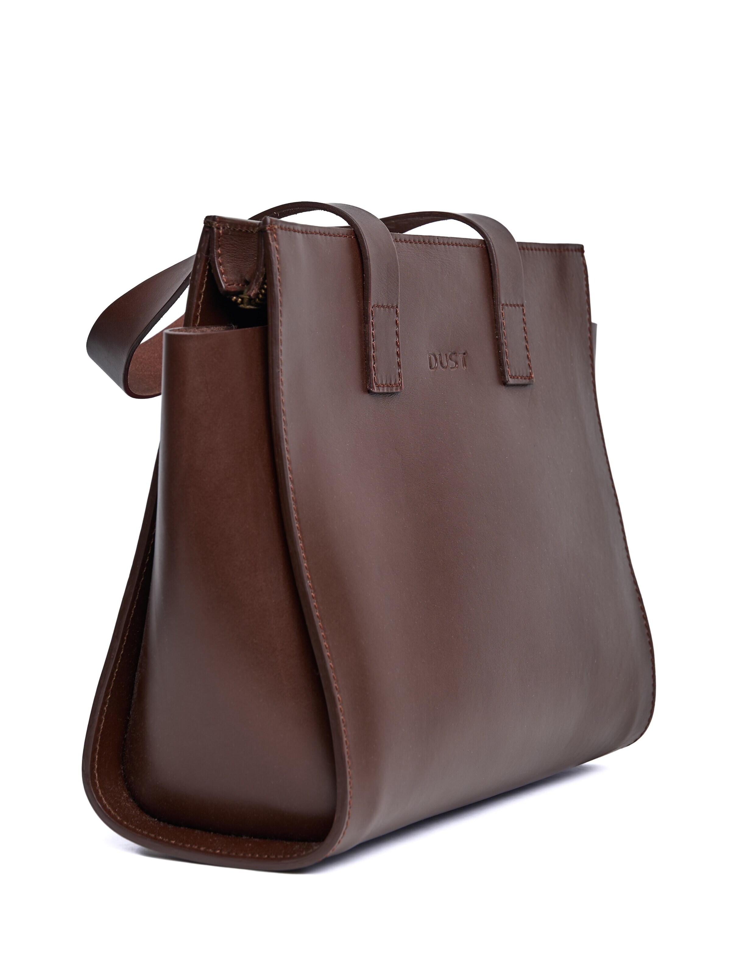 Shopper 'Leather Tote Dark Brown Aspen Collection' di THE DUST COMPANY in marrone