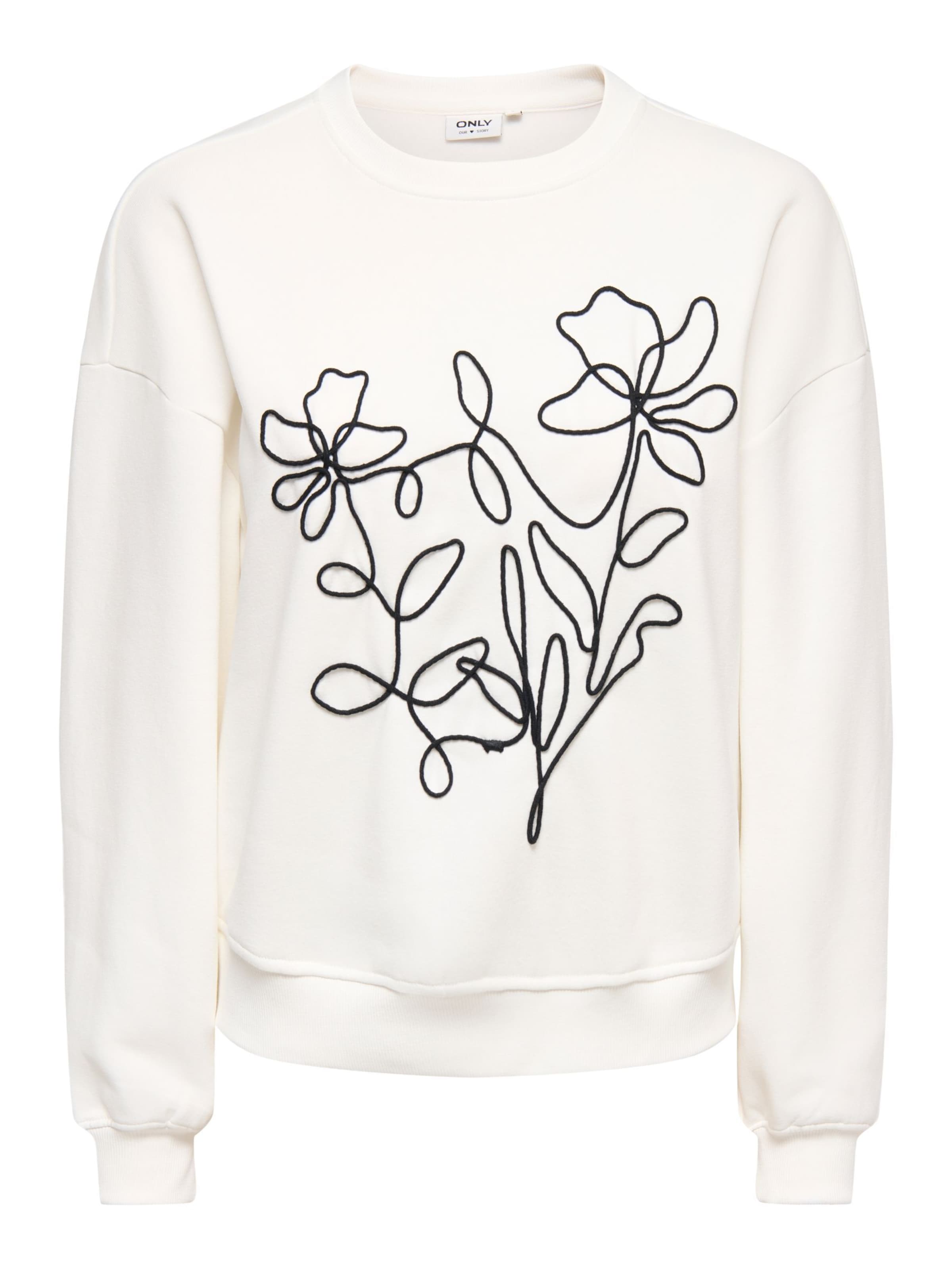 ONLY Sweatshirt 'ONLBrooklyn' in Weiß: Vorderseite