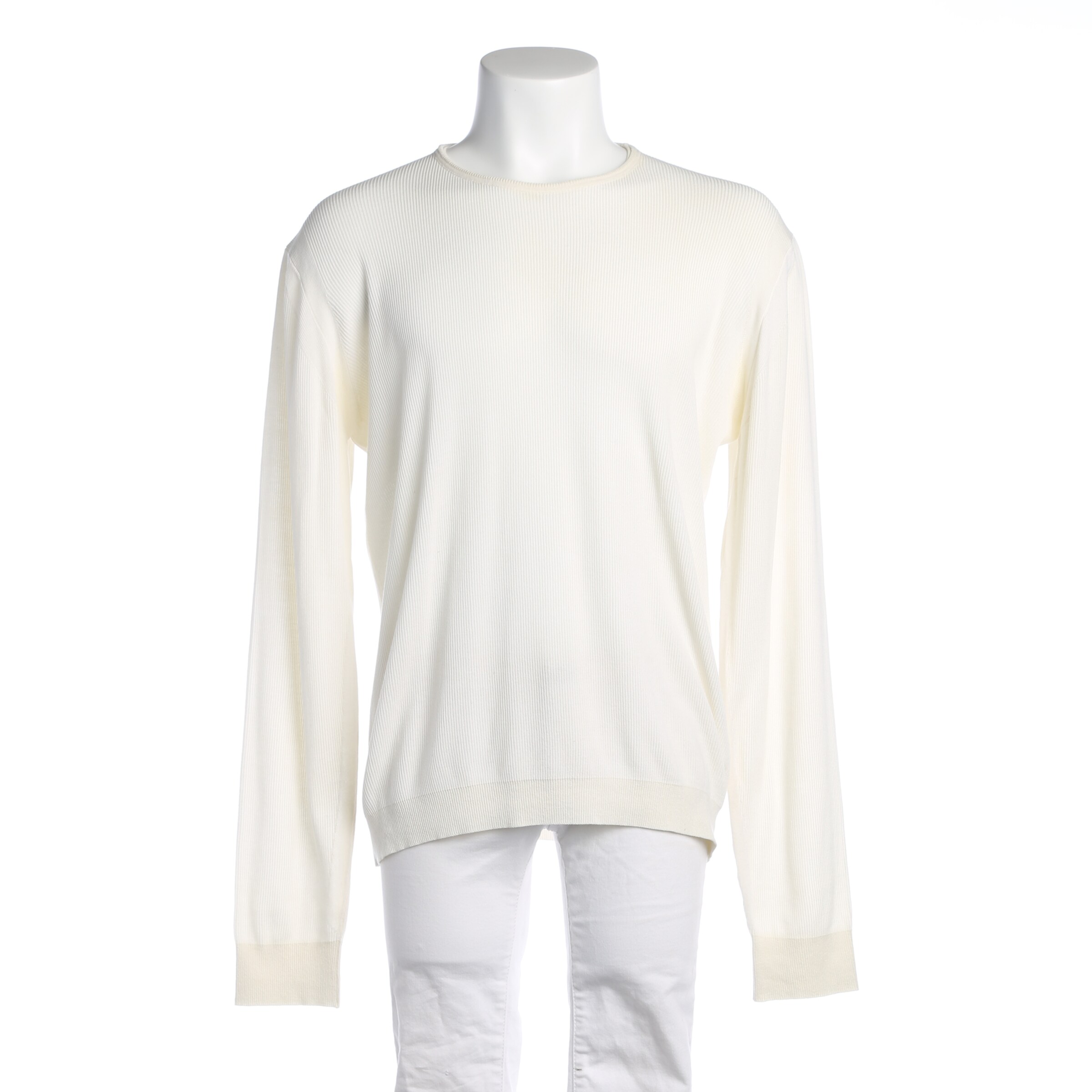 Roberto Collina Pullover / Strickjacke M-L in Weiß: Vorderseite