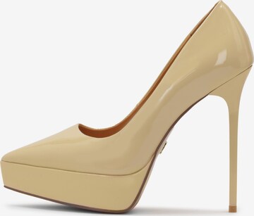 Kazar - Zapatos con plataforma en beige: frente