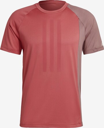 ADIDAS SPORTSWEAR Funkční tričko 'Colourblock' – červená: přední strana