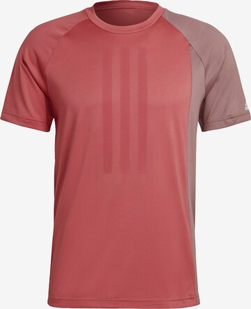 T-Shirt fonctionnel 'Colourblock' ADIDAS SPORTSWEAR en rouge : devant