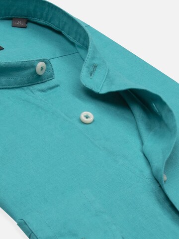 7Camicie Slim Fit Businesshemd 'Caravaggio Essentials Linen Man Shirt Light Blue'‌‌‌ in Blau