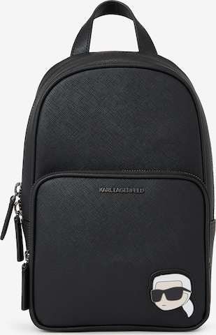 Karl Lagerfeld - Mochila 'Ikonik Kore' em preto: frente