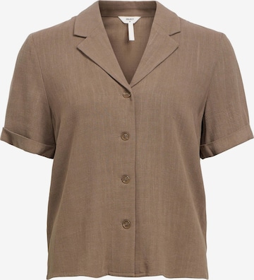 Camicia da donna 'SANNE' di OBJECT in marrone: frontale