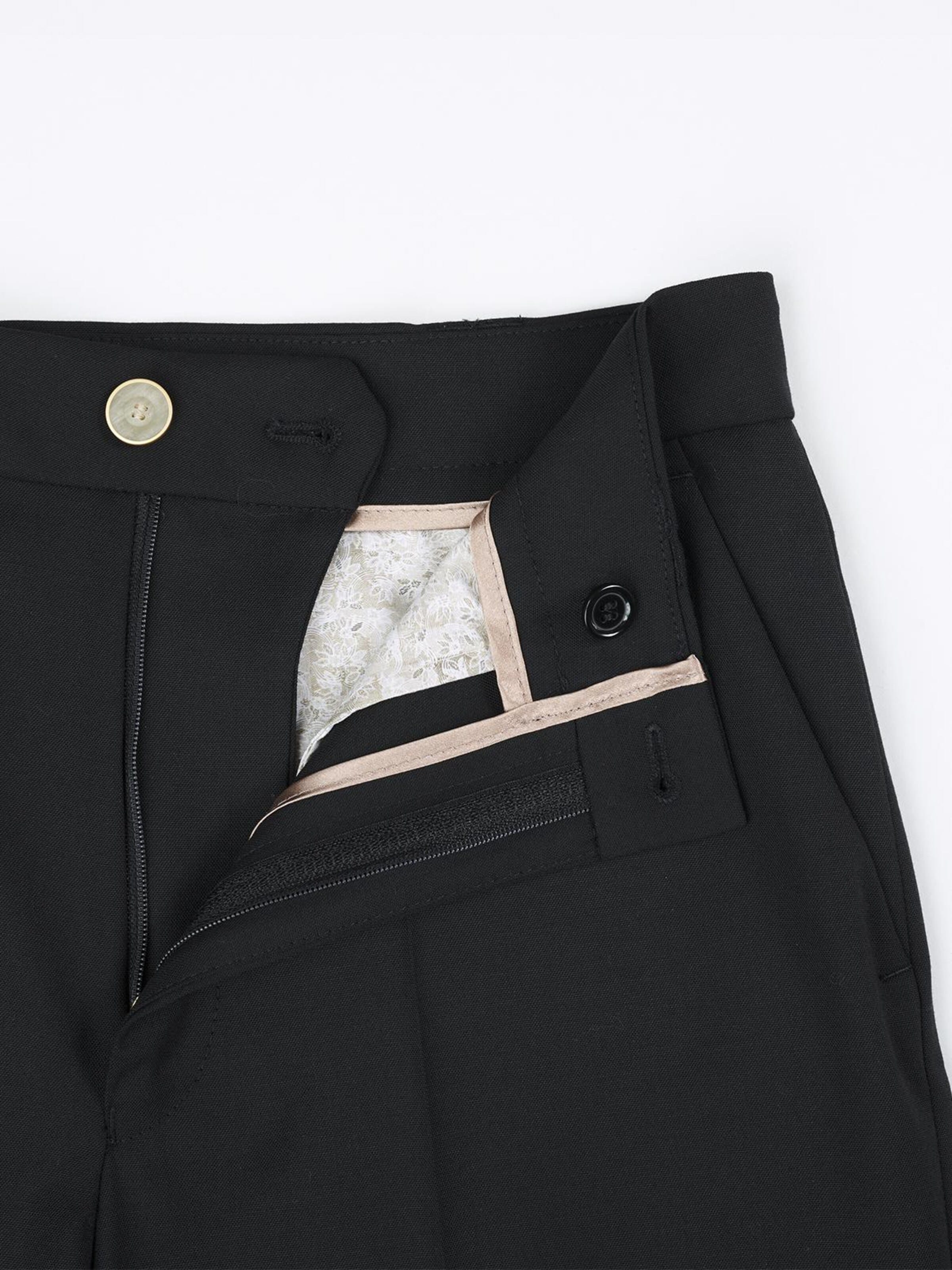 Wide leg Pantaloni per costume tradizionale 'Martha 7344' di W. Wegener in nero: frontale