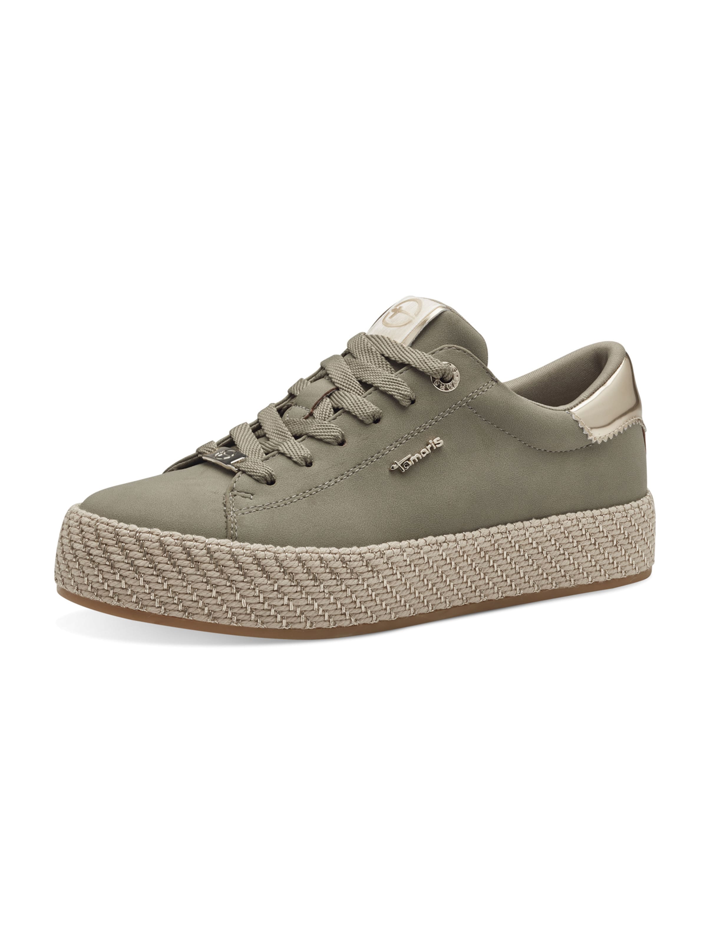 Tamaris Platform trainers in Green: front