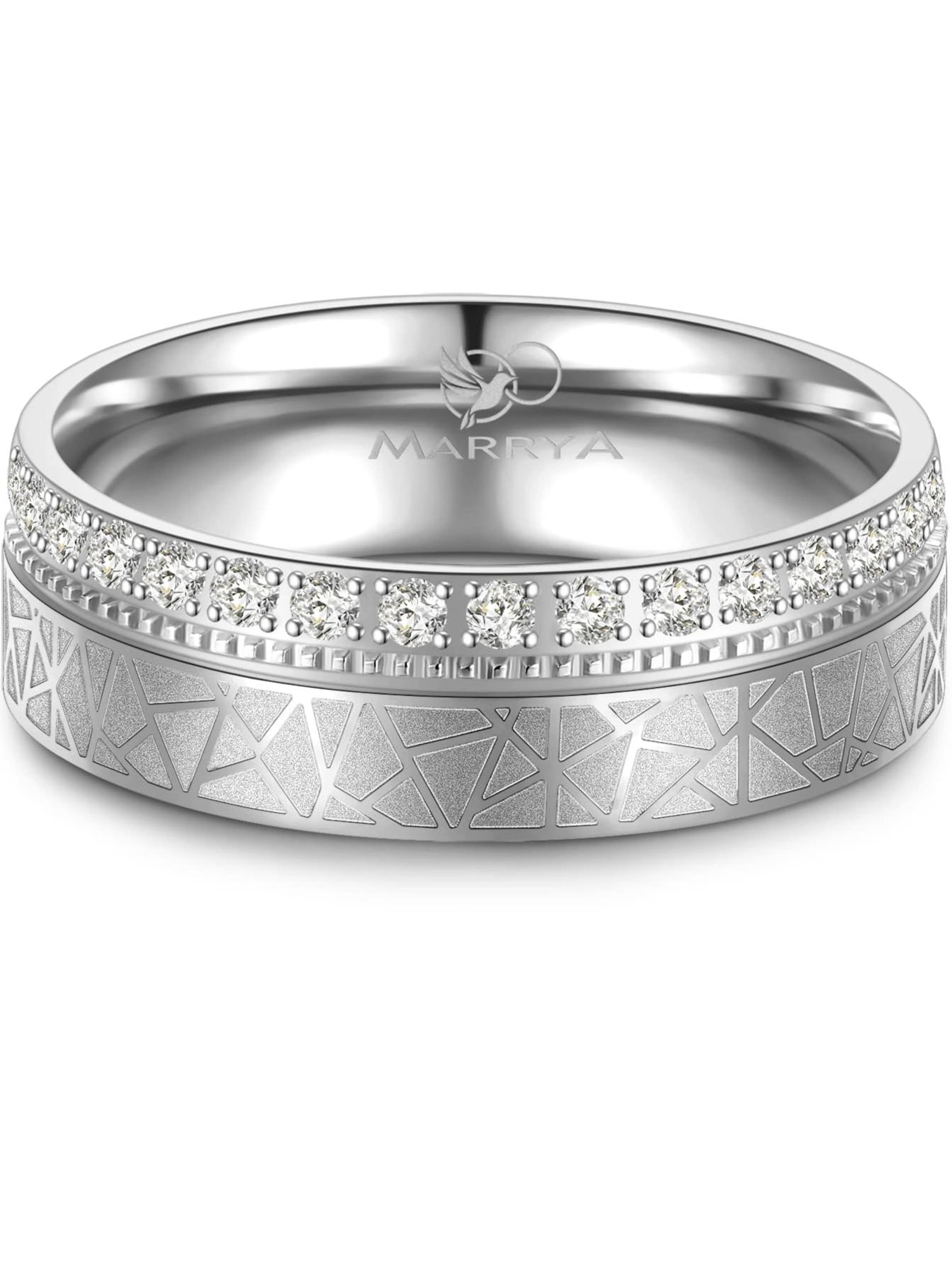 MARRYA Ring 'MARRYA ES-38 Ehering aus Edelstahl - Silberfarben' i silver