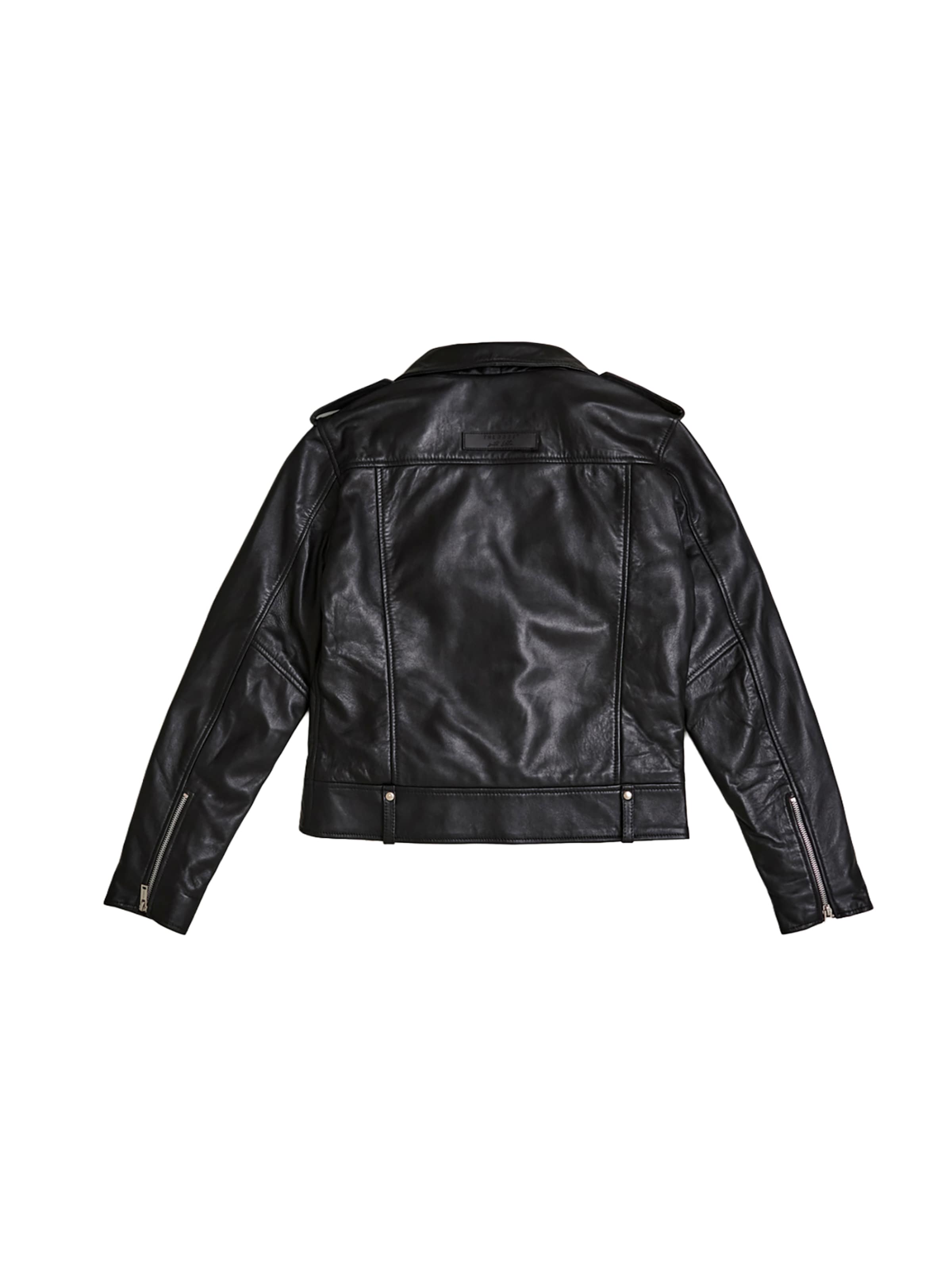 THE ODDS Between-season jacket 'Carbon Matte Leather Jacket Women/ LMTD Edition' in Black: front