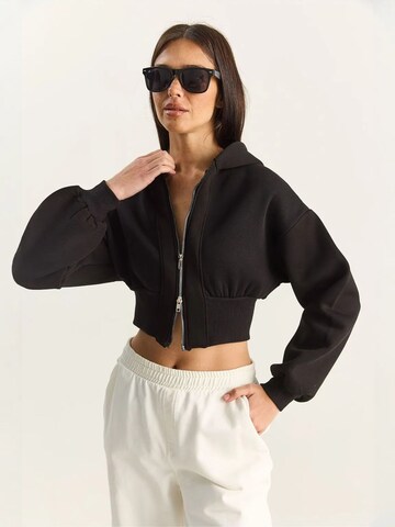 Bianco Lucci Sweatjacke in Schwarz