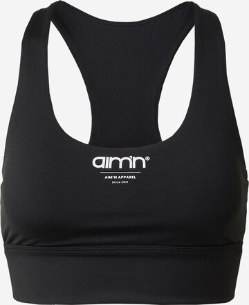 aim'n Bustier Sport bh in Zwart: voorkant