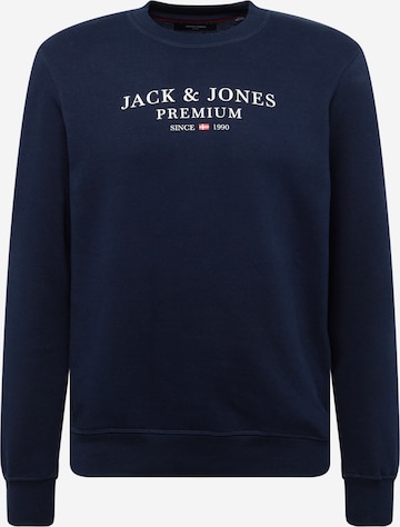 JACK & JONES Mikina 'BLUASTON' – modrá: přední strana