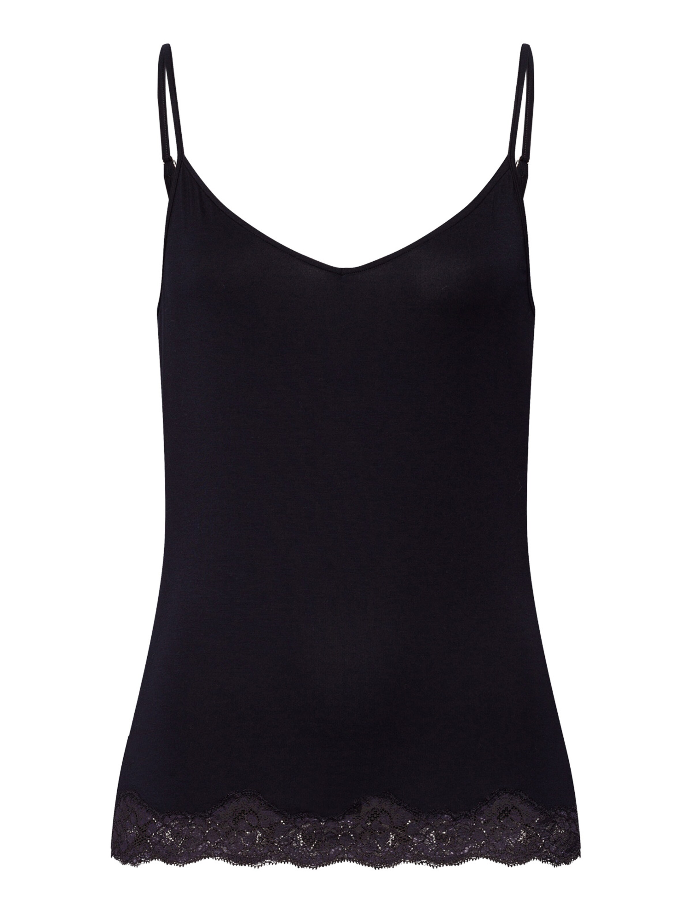 Hanro Top ' Dana ' in Black: front