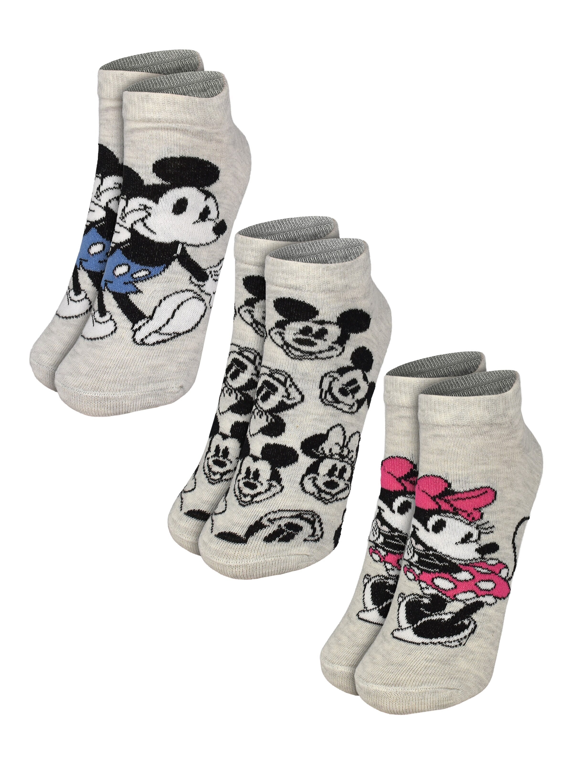 Disney Minnie Mouse Socken 'Minnie & Mickey'‌‌‌‌‌‌‌‌ in Grau: Vorderseite