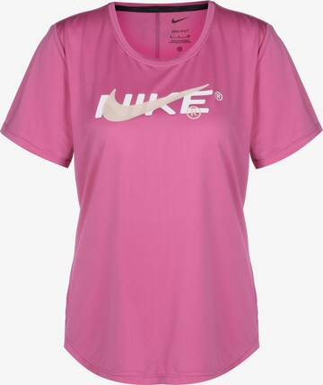 T-shirt fonctionnel 'One' NIKE en rose : devant