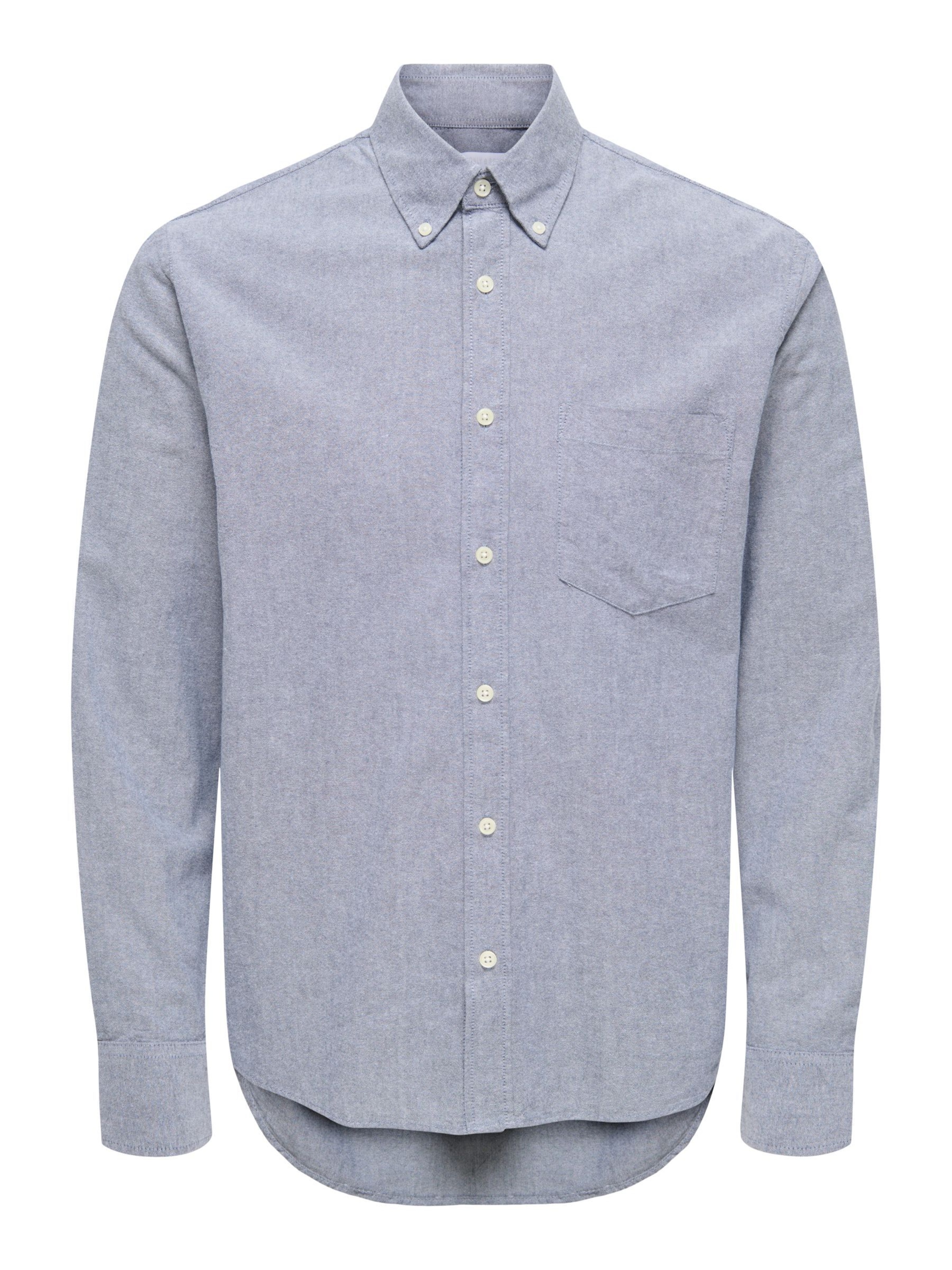 Regular fit Camicia di Only & Sons in blu: frontale