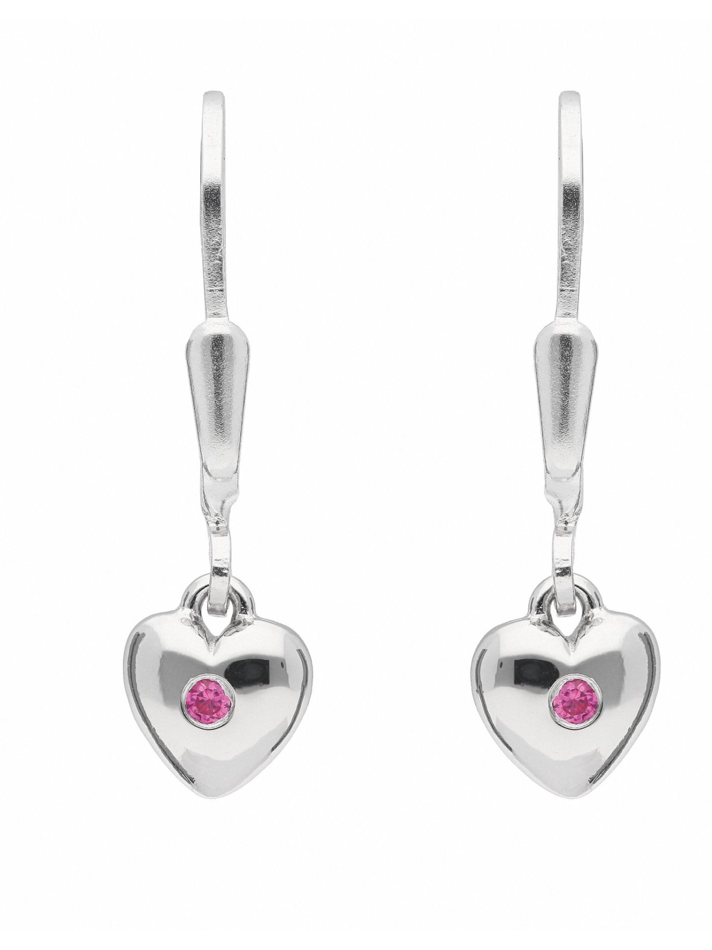 Adelia´s Earrings 'Herz' in Silver: front