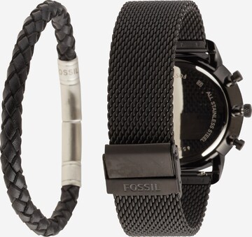 FOSSIL Uhr und Armband in Schwarz