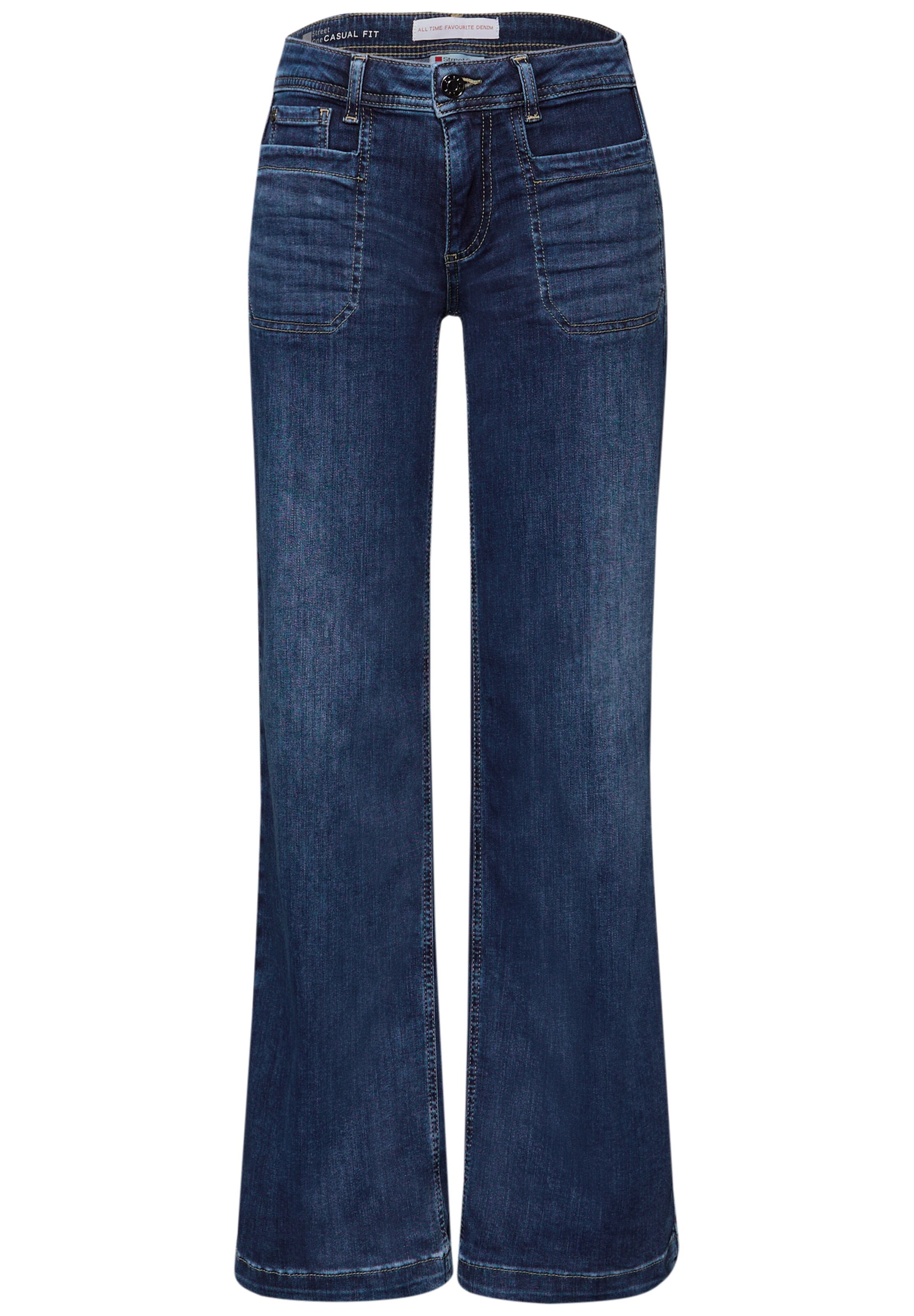 STREET ONE Loosefit Jeans in Blau: Vorderseite