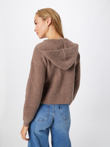 ABOUT YOU Knit Cardigan 'Nina' in Brown