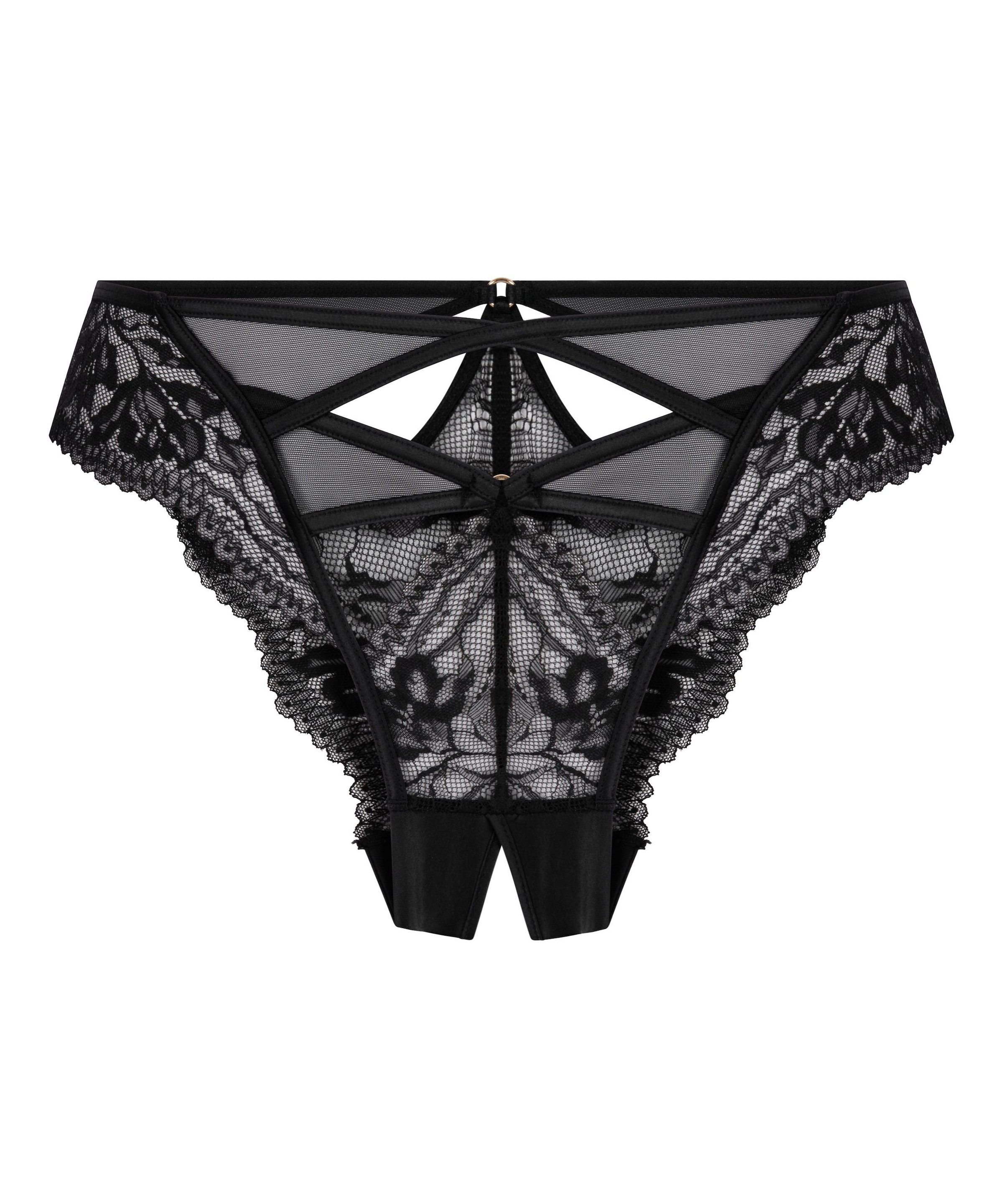 Hunkemöller Culotte en noir, Vue avec produit
