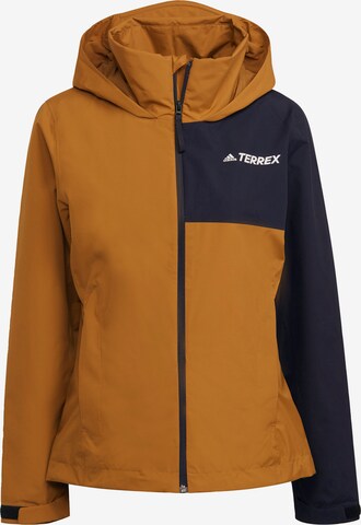 ADIDAS TERREX Regenjacke in Braun: predná strana