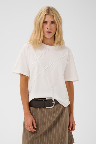 CULTURE - Camisa 'CUStitch Amora' em branco: frente