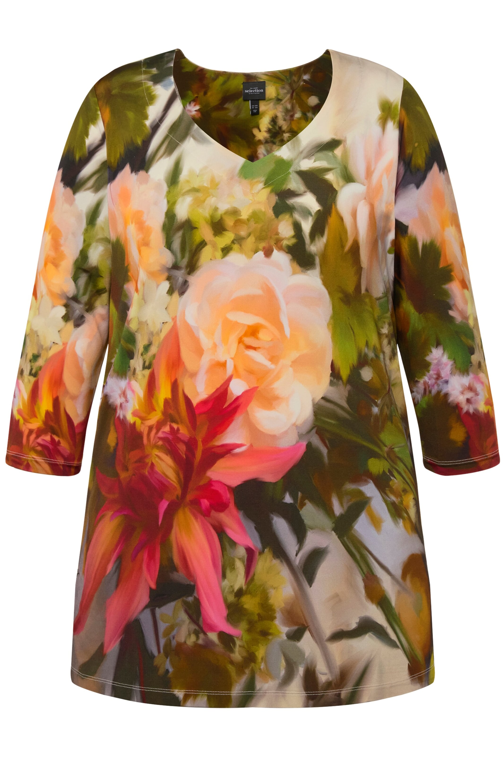 T-shirt Ulla Popken en mélange de couleurs : devant