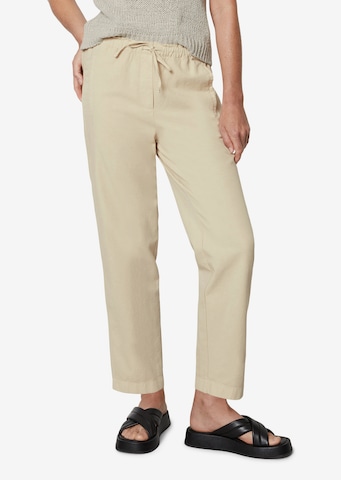 Marc O'Polo Tapered Pants in Beige: front