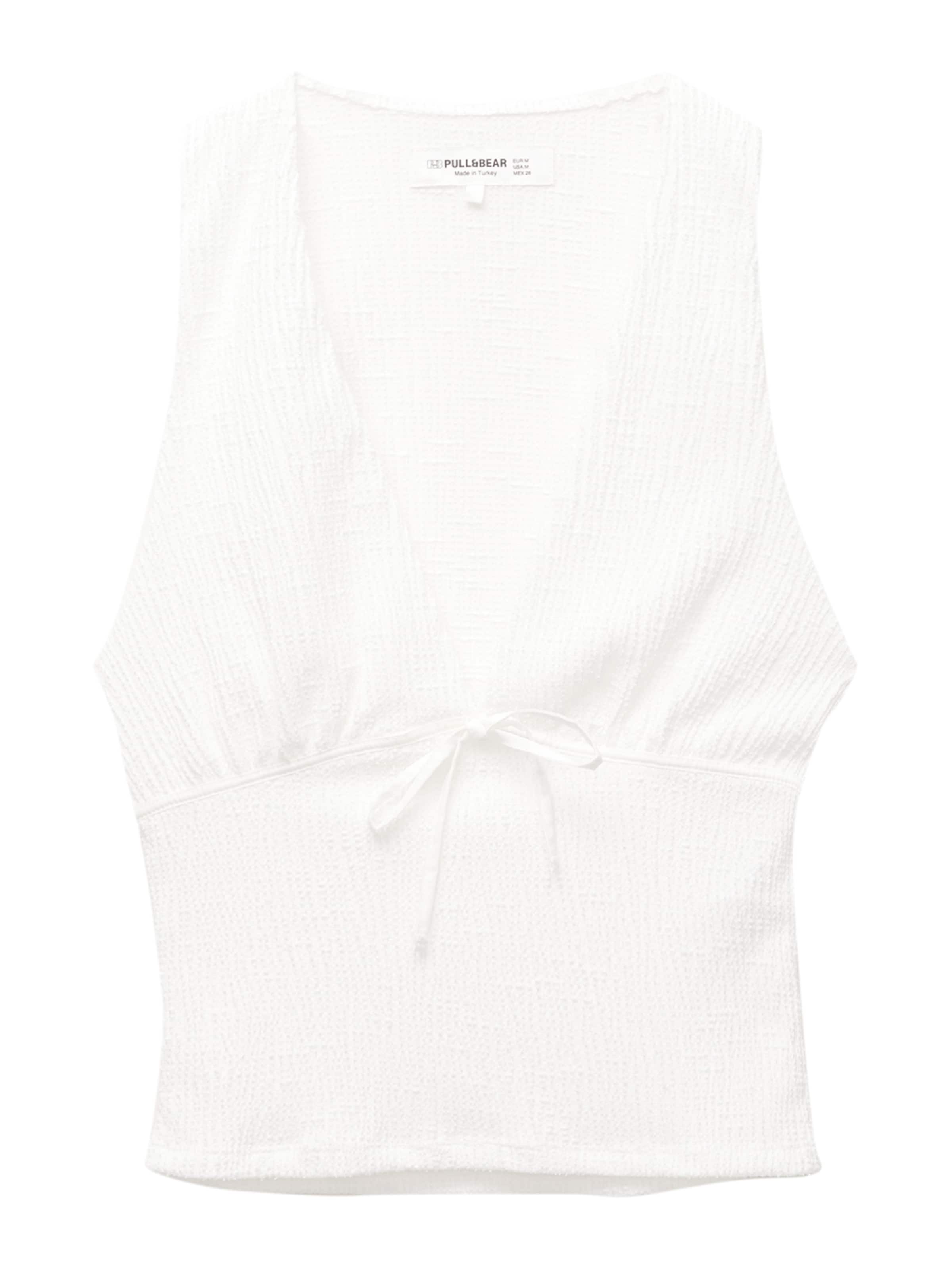 Pull&BearTop - bijela boja: prednji dio