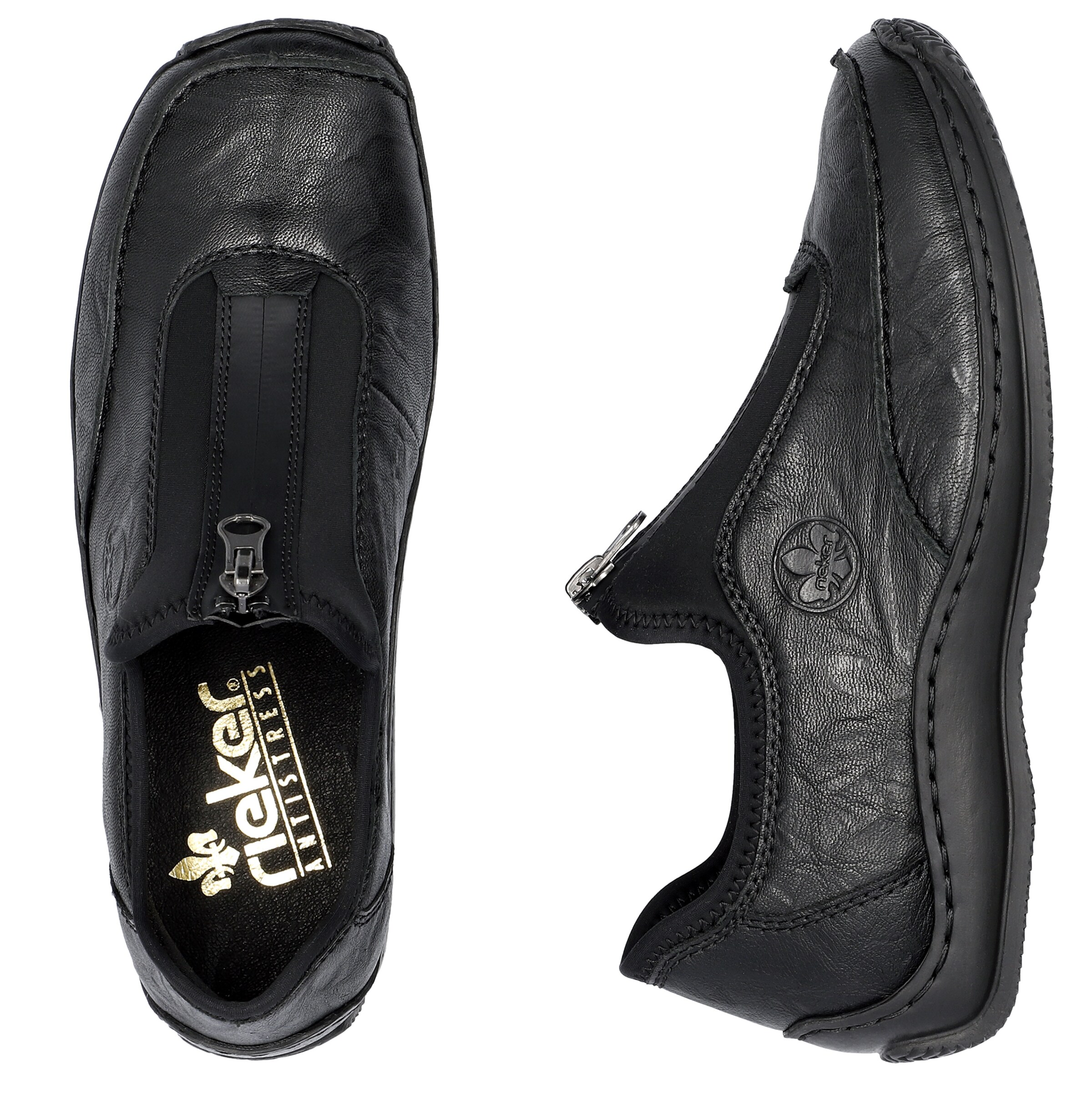 Rieker Slip On in Schwarz