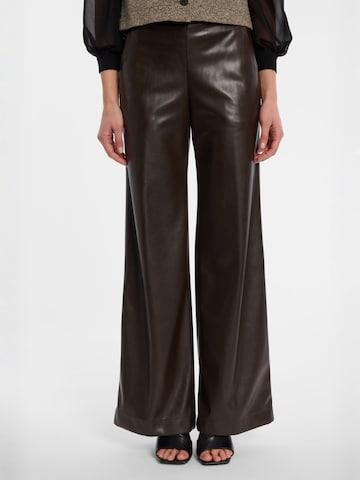 Ana Alcazar Wide leg Broek 'Enoras' in Bruin: voorkant