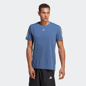 T-Shirt fonctionnel 'Own The Run Heather' ADIDAS PERFORMANCE en bleu : devant