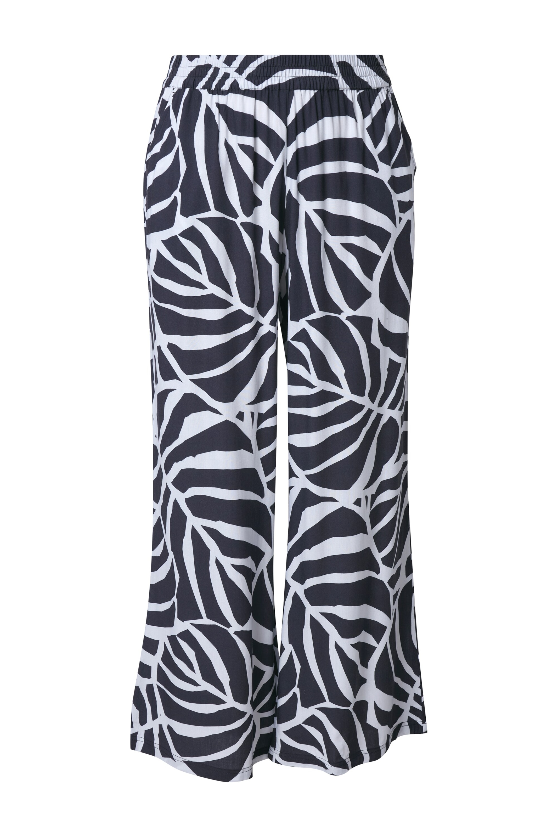 Ulla Popken Trousers in Marine blue / White, Item view