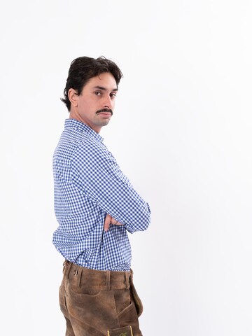 HerzSticht Traditional shirt 'Hocheck' in Blue