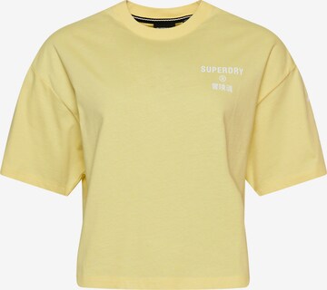 T-shirt 'Code Core' Superdry en jaune : devant