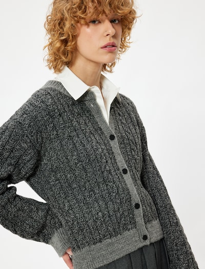 Koton Knit Cardigan in Grey / Anthracite, Item view