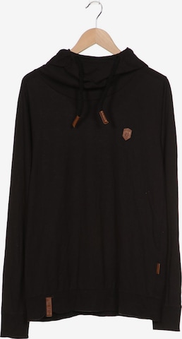 naketano Sweatshirt & Zip-Up Hoodie in XL in Black: front