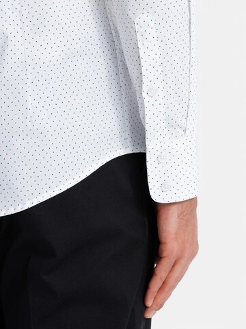 Ombre Regular fit Button Up Shirt 'OM-SHCS-0152' in White