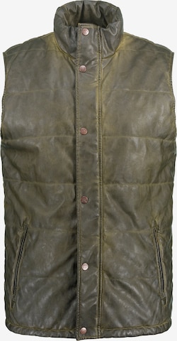 JP1880 Bodywarmer in Groen: voorkant