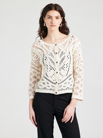 Cardigan 'FLORENTINE' Derhy en beige : devant