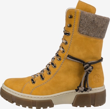 Rieker Lace-Up Ankle Boots in Yellow