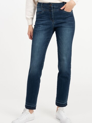 Coupe slim Jean 'ALBA' Recover Pants en bleu : devant